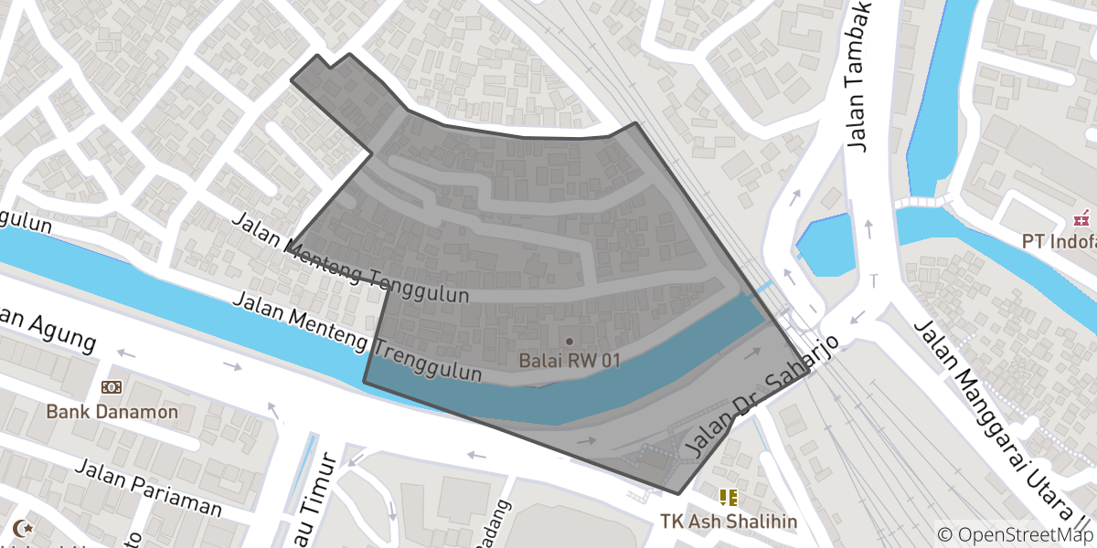 Map of affected area