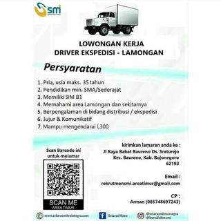 LOWONGAN KERJA DRIVER EKSPEDISI - LAMONGAN – Gibran Waluyo, 25 Sep 2020