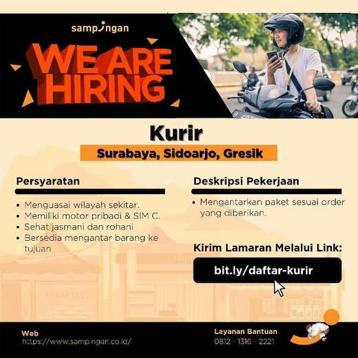 Lowongan Kurir Freelance Gresik dan Surabaya | AtmaGo