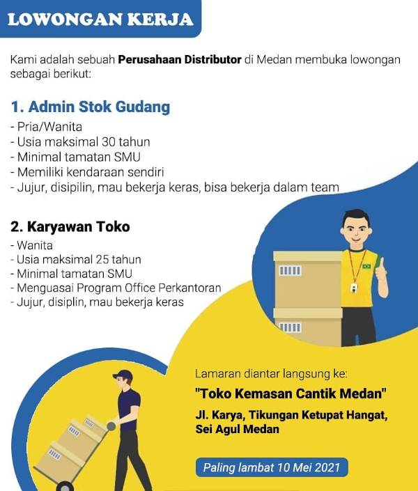 Karyawati Toko, Admin Gudang | AtmaGo