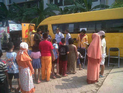 1180 small 3 bus sekolah beroperasi di rusun marunda