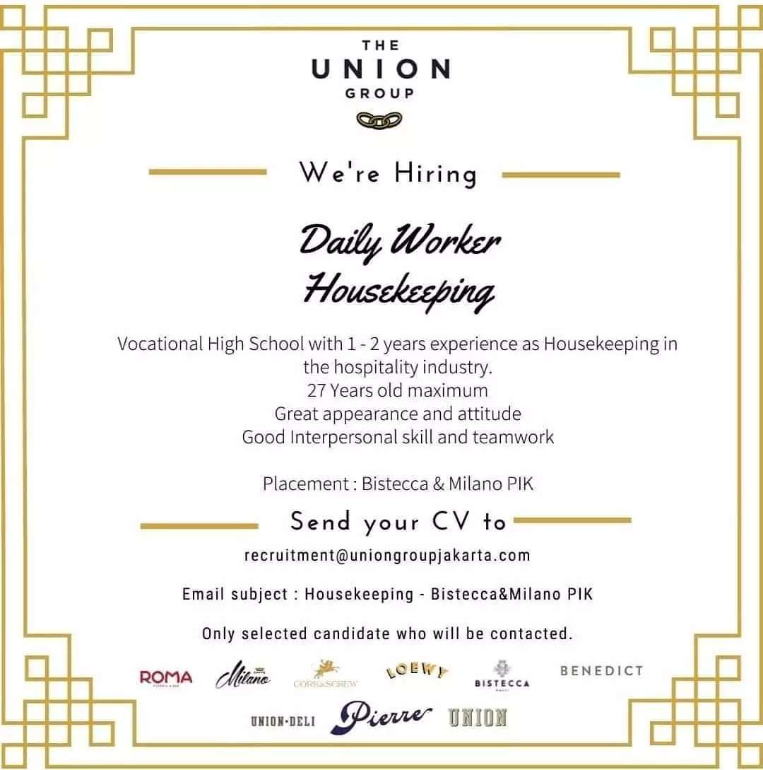 Daily worker dan housekeeping atmago