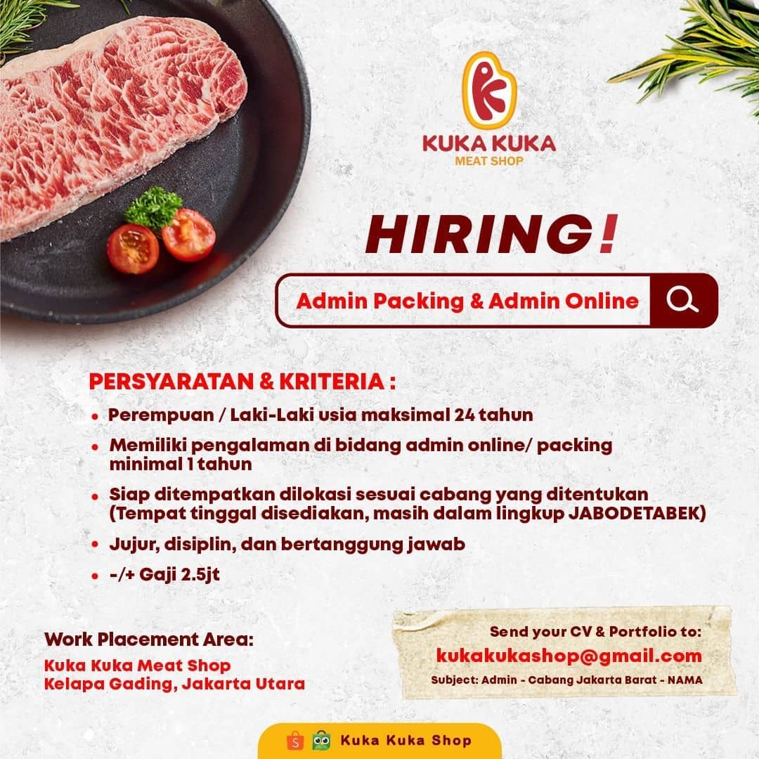 Admin Packing dan Admin Online | AtmaGo