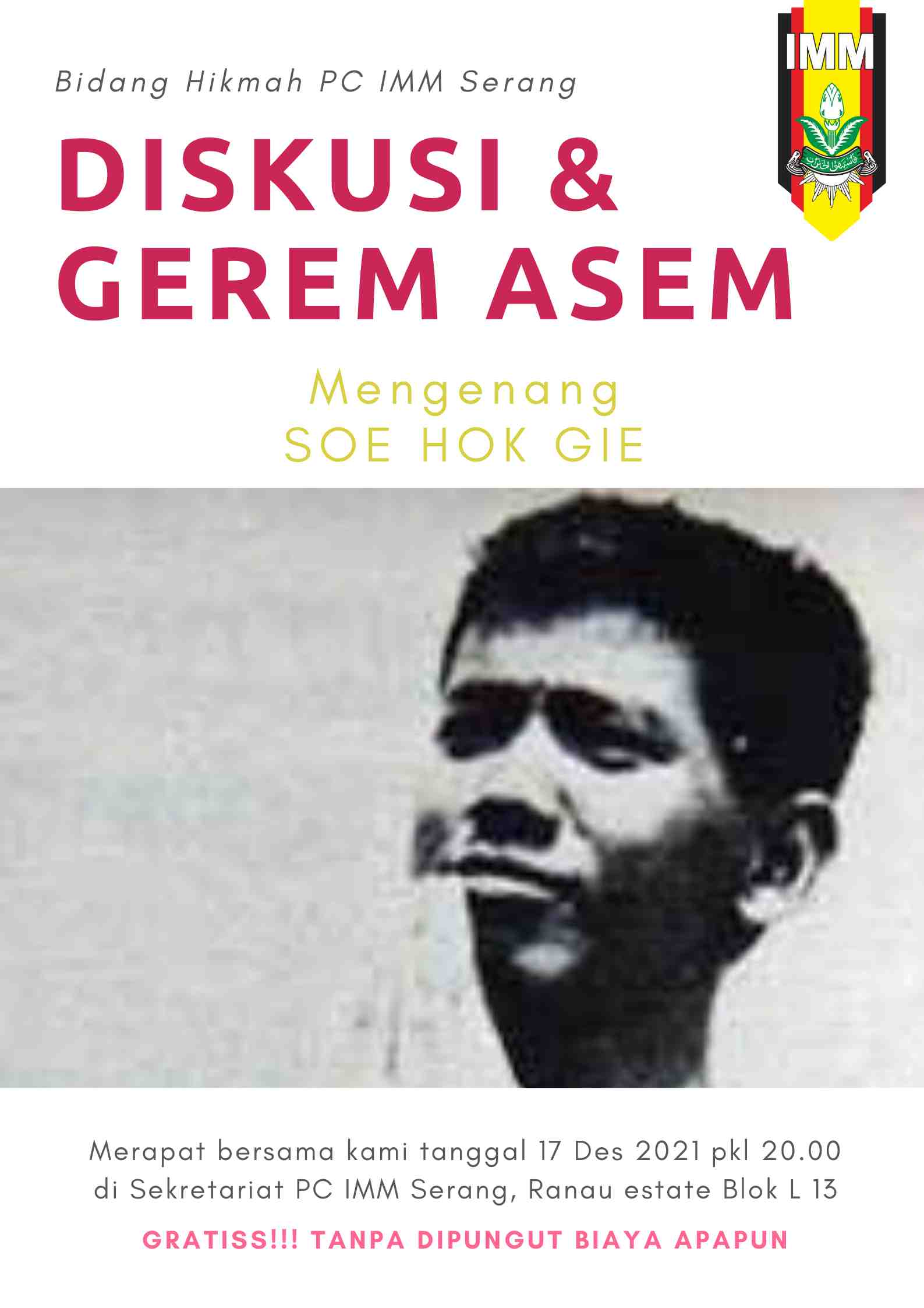 Refleksi perjuangan Gie, IMM Serang gelar Diskusi dan berbagi Nasi AtmaGo