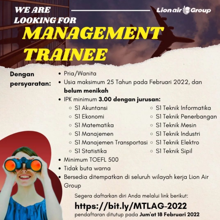 Lowongan Management Trainee Lion Air Group AtmaGo