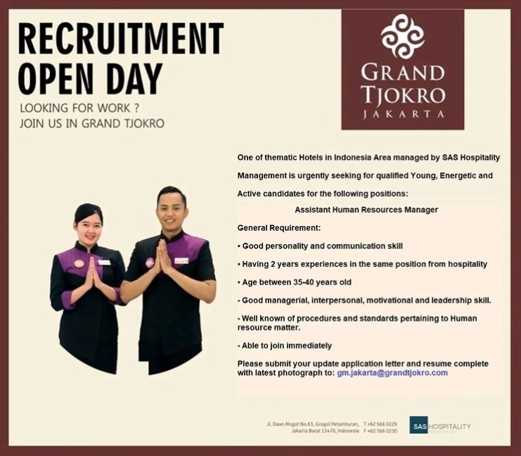 Lowongan Hotel Jakarta | AtmaGo