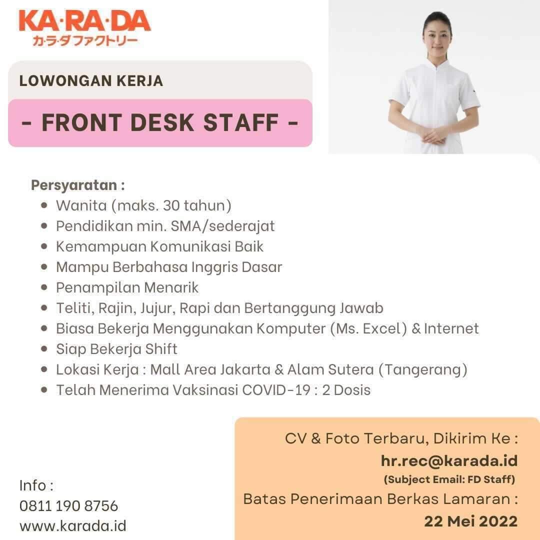 FRONT DESK STAFF AtmaGo