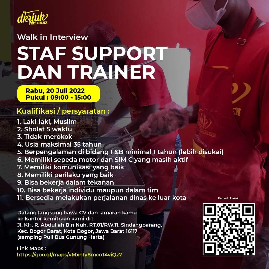 Staf Support STAF SUPPORT DAN TRAINER | AtmaGo