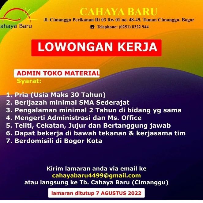ADMIN TOKO MATERIAL | AtmaGo