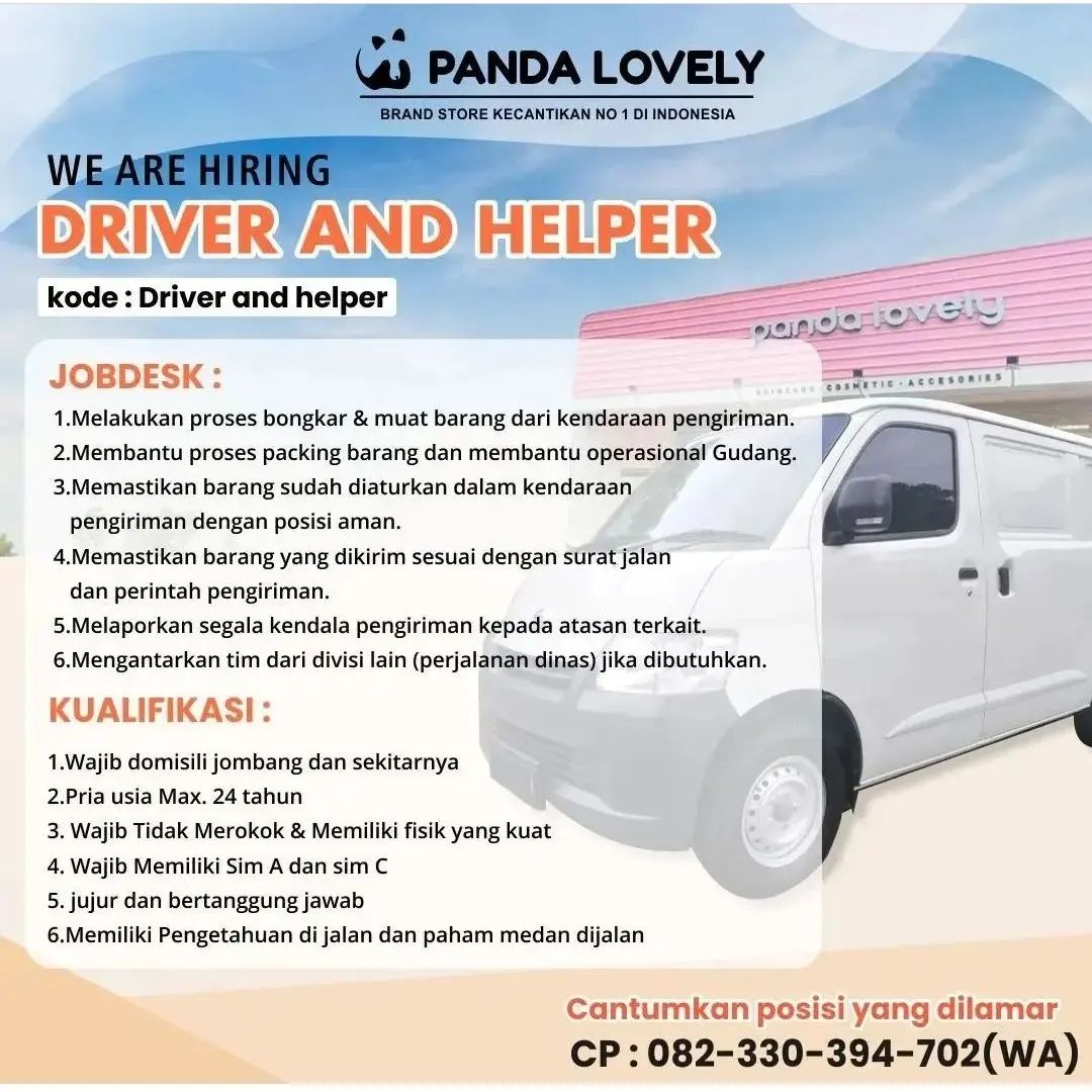 DRIVER AND HELPER AtmaGo