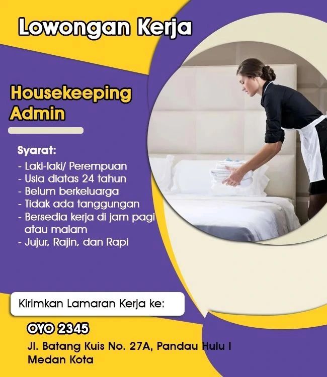 Lowongan Kerja Housekeeping Admin AtmaGo