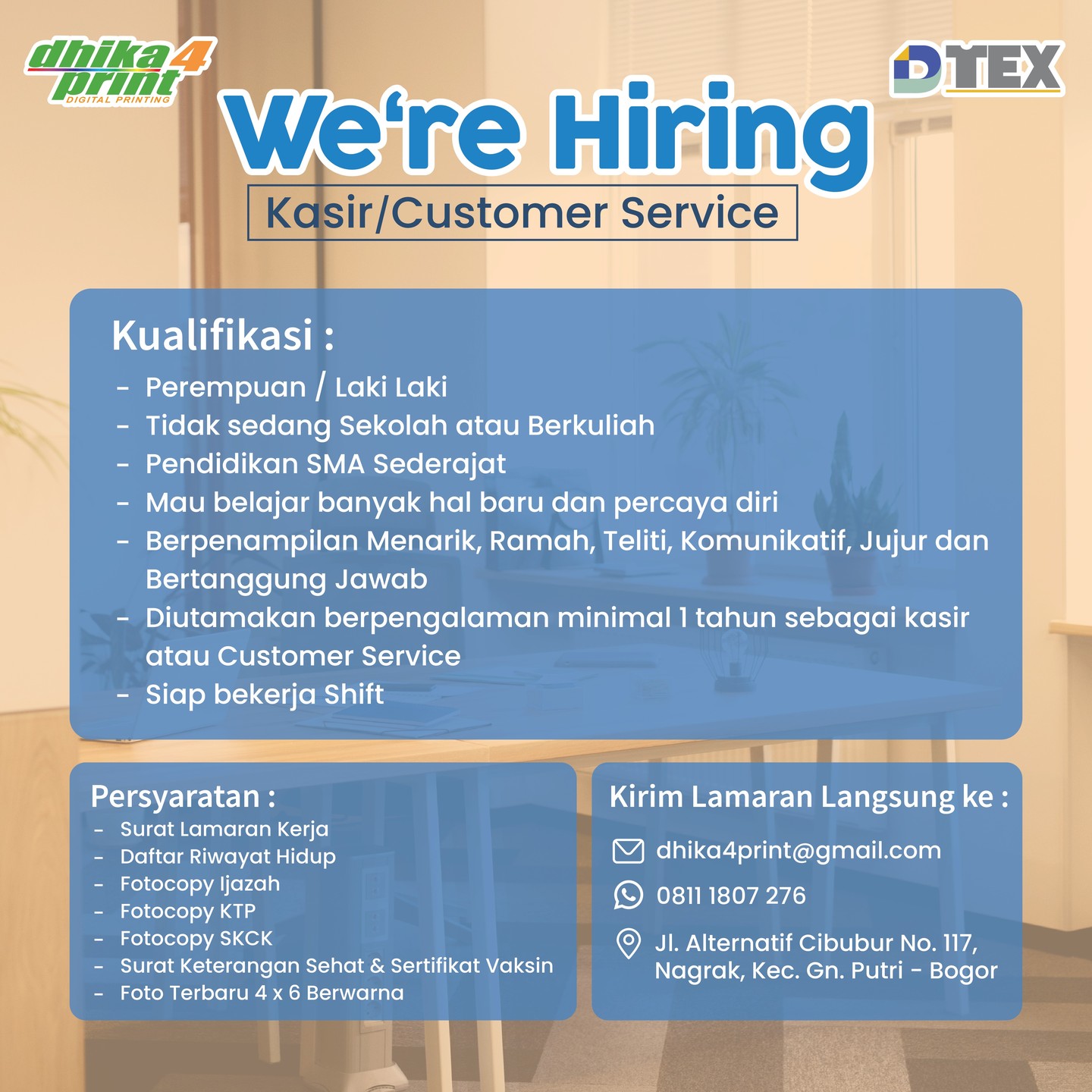 Kasir dan Customer Service AtmaGo