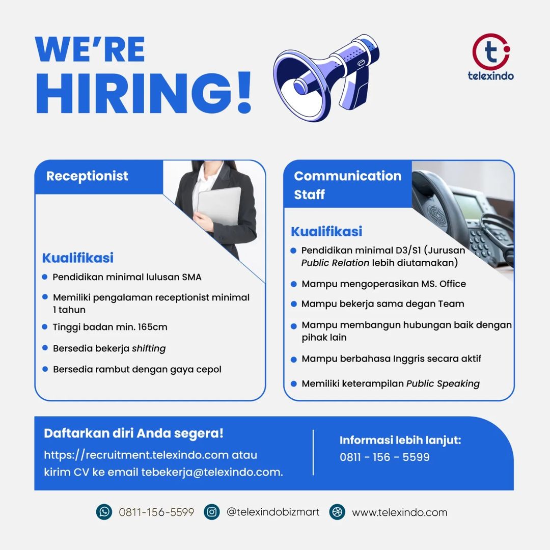 Receptionist dan Communication Staff | AtmaGo