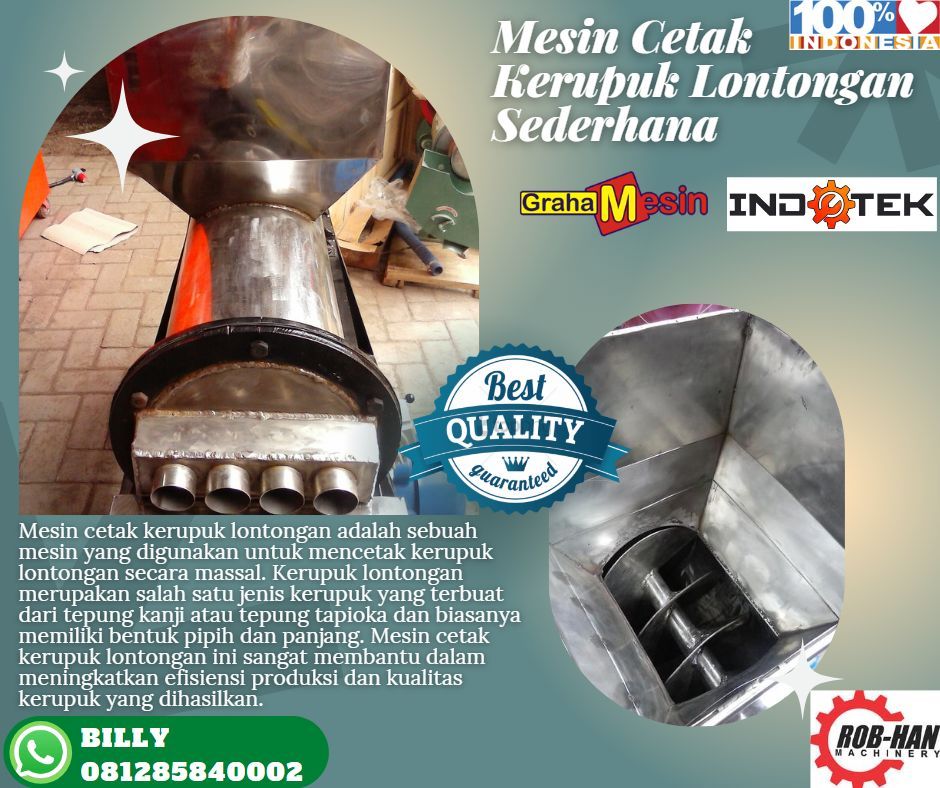 Mesin Cetak Krupuk Lontongan Sederhana