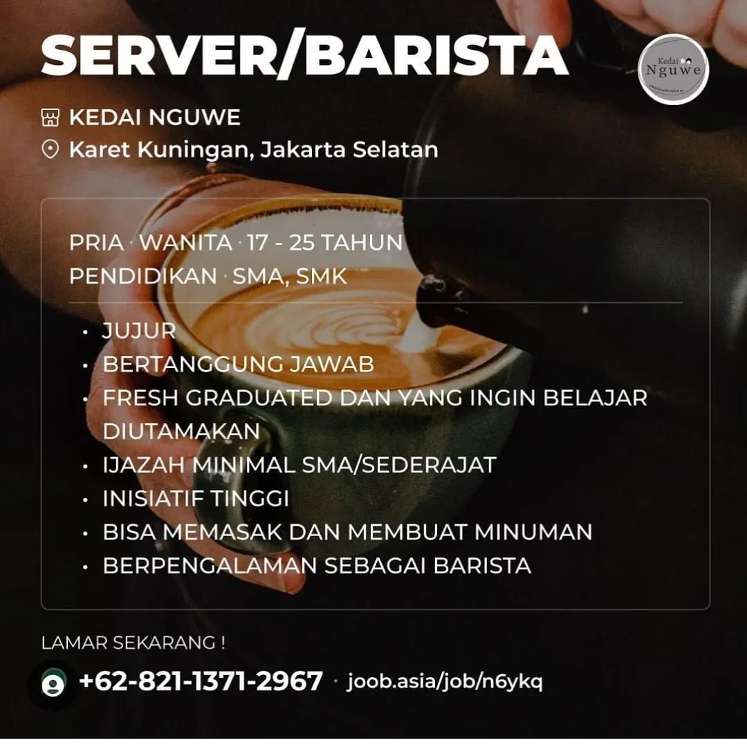 SERVER/BARISTA AtmaGo