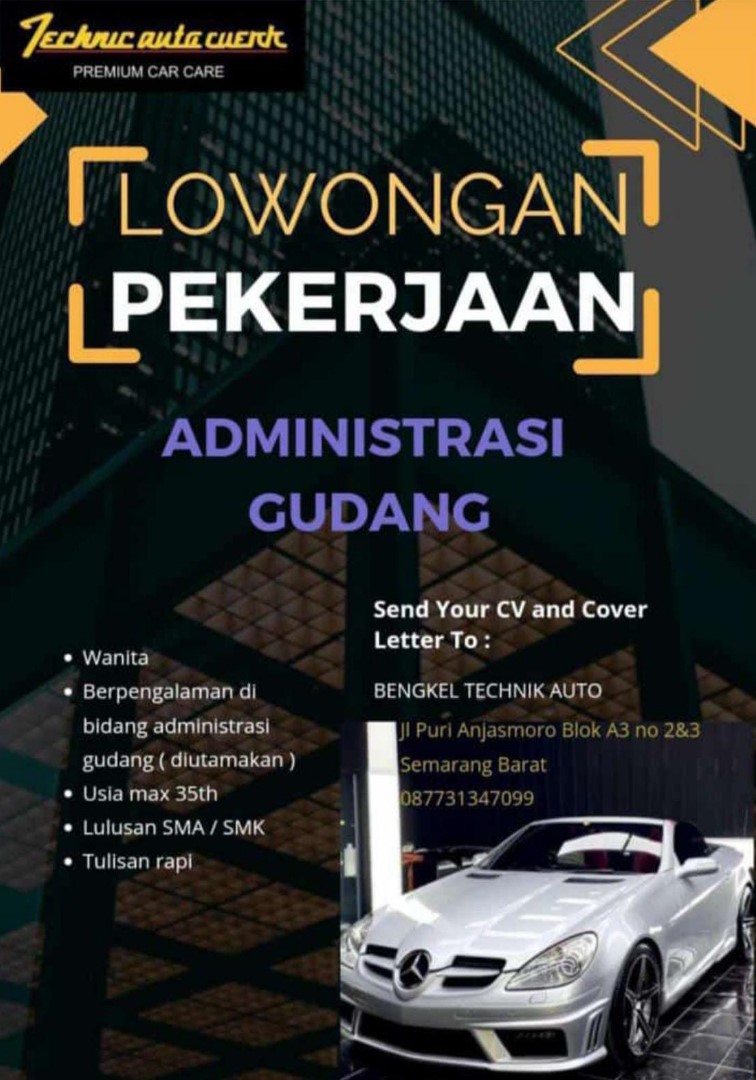 Lowongan Administrasi Gudang Atmago
