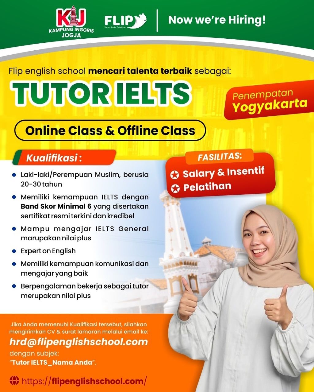 TUTOR IELTS (Penempatan Yogyakarta, Online & Offline Class) | AtmaGo
