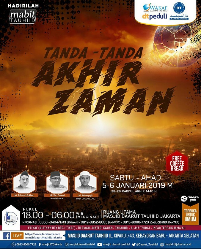Kajian Mabit Daarut Tauhiid Jakarta Dengan Tema Tanda Tanda Akhir Zaman Atmago