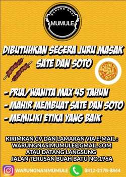 46384 small lowongan kerja juru masak sate soto kuning %28wawancara langsung walk in inteview%29