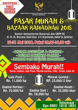 60102 small pasar murah dan bazaar ramadhan 2018 kemenkop dan ukm ri