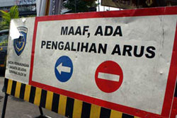 62006 small rekayasa lalu lintas jalan medan merdeka barat dan jalan majapahit ditutup