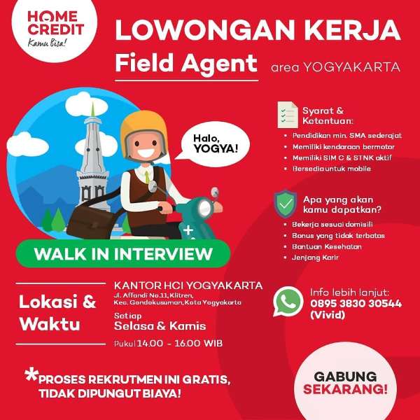 Lowongan Kerja Field Agent Home Credit AtmaGo